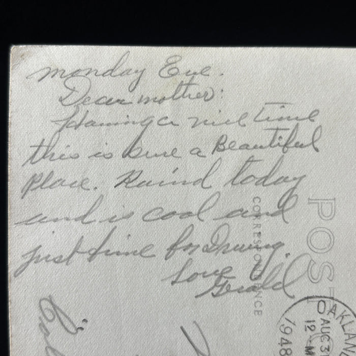 Vintage Postcard 1948 RPPC Oakland Road Keyser Ridge Maryland Cove Landscape
