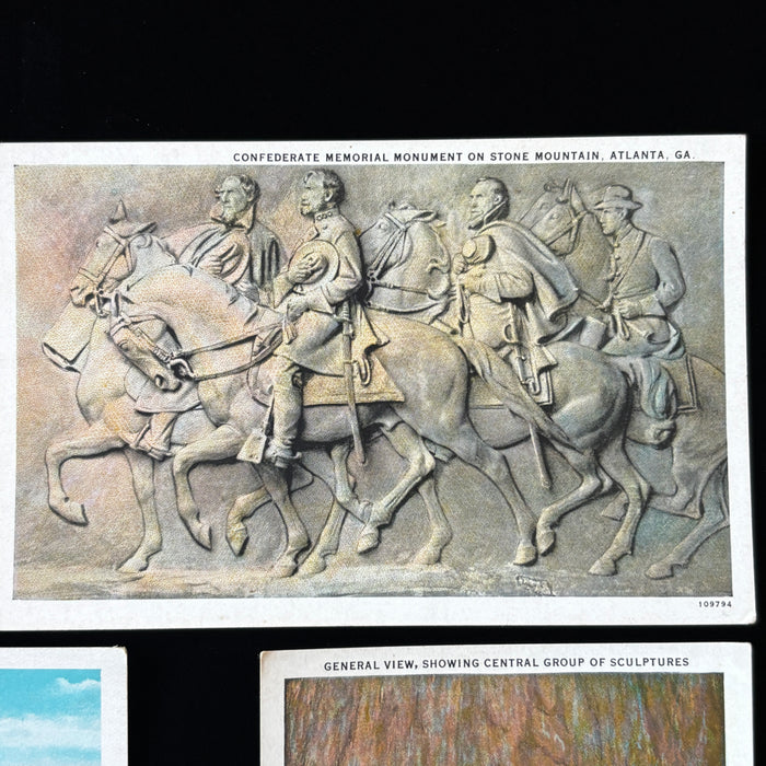 Vintage Postcard Lot 5 Stone Mountain Atlanta GA Historic Cars Mountain Monument