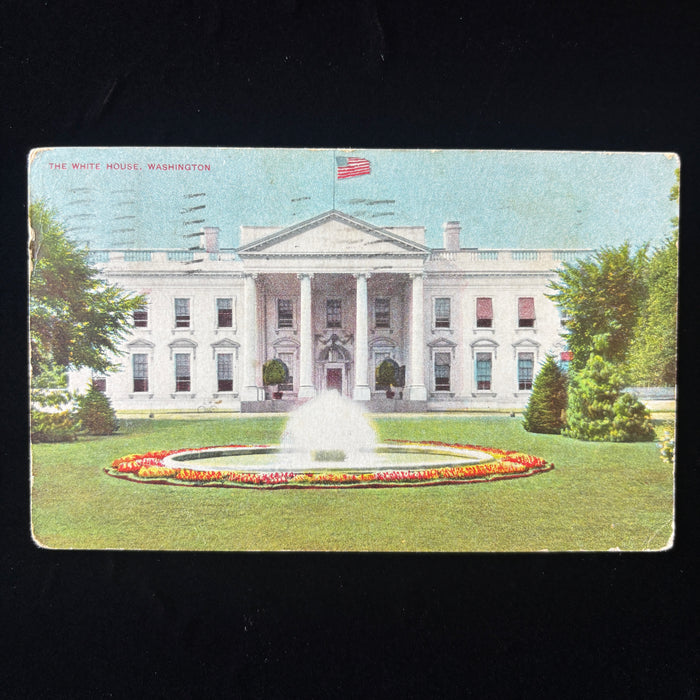 Antique 1909 Postcard White House Fountain Souvenir Posted East Otto Catt Co NY