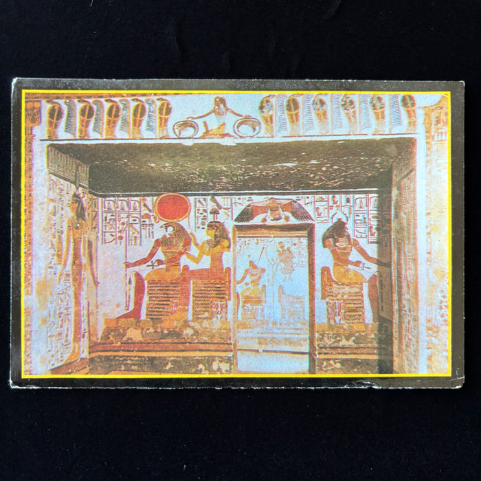 Vintage Postcard Lot Queen Nefertari Tomb Senet Game Egypt Osiris Hieroglyph Art