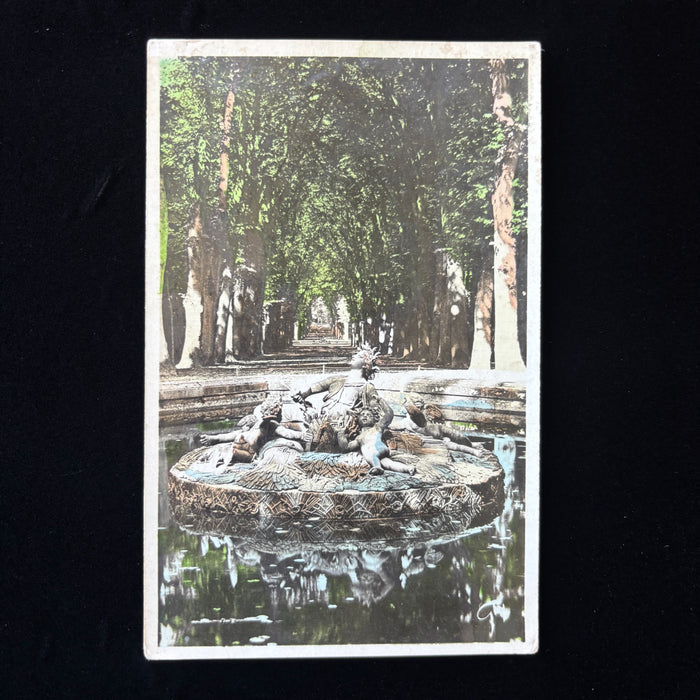 Vintage Postcard 1939 RPPC Military Versailles France Fountain WWII Eve St Cyr