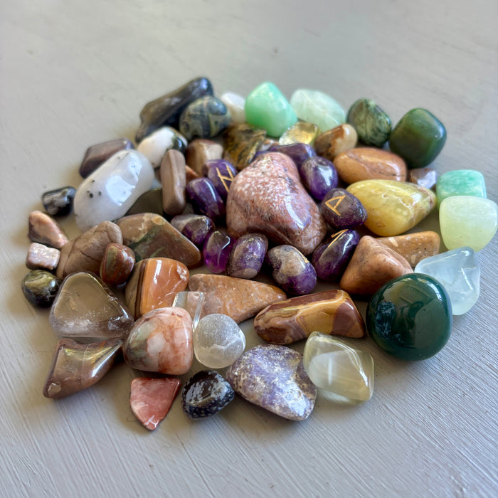 Tumbled Stone Bundle Deluxe Mix of Healing Crystals 1 pound
