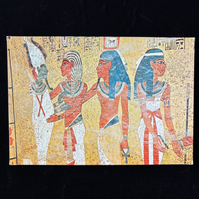 Vintage Postcard 1970s Egypt Valley of the Kings Tut Ankh Amon Tomb Painting