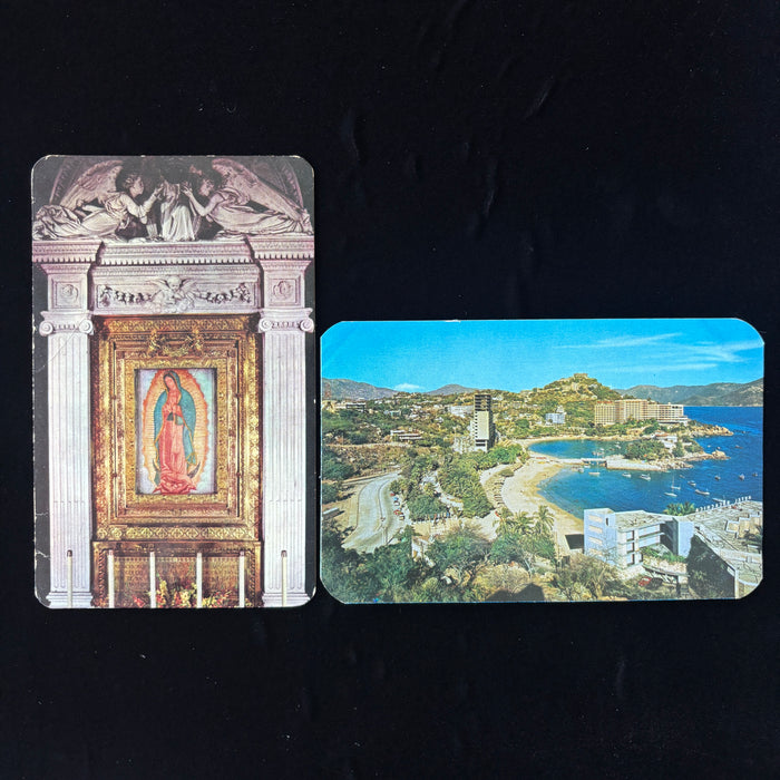 Vintage Postcard Lot Mexico Basilica Guadalupe Altar Acapulco Caleta Beach Boats