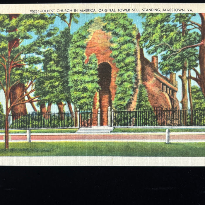 Vintage Postcard Lot Jamestown Yorktown Monument Church Tower Ruins Virginia