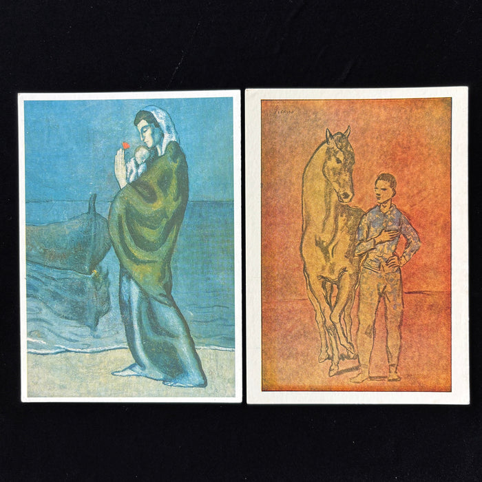 Vintage Postcard Lot Of 2 Pablo Picasso Mother And Child Boy Horse Art Prints