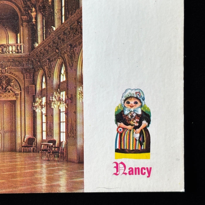 Vintage Postcard Lot Nancy France Hotel De Ville Interior Folk Dress Heraldry