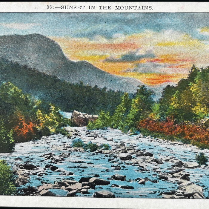 Vintage Postcard Lot Canoe Blue Ridge Mountain Chimney Rock Lake Lure Rivers
