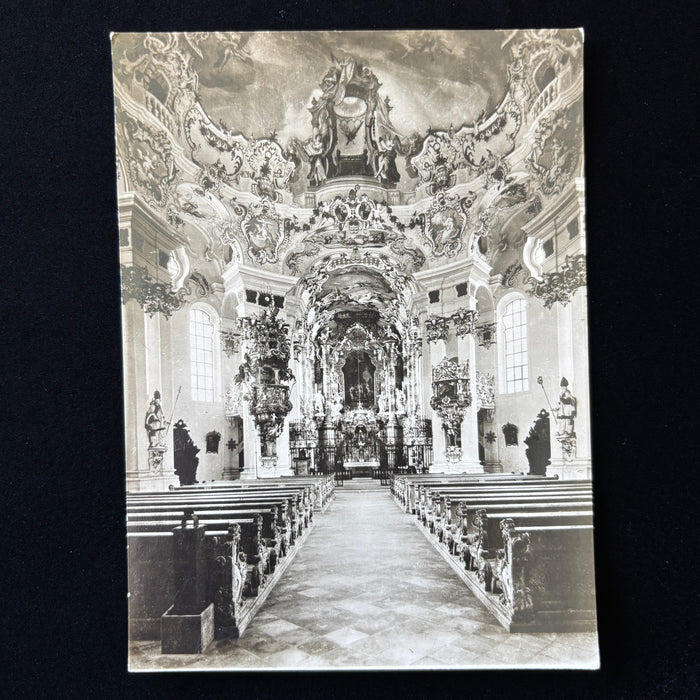 Vintage Postcard RPPC Wieskirche Steingaden German Bavaria Baroque Church UNESCO