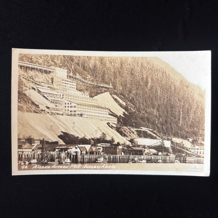 Vintage Postcard RPPC Juneau Alaska Gold Mining Mill History Permit Disappointed