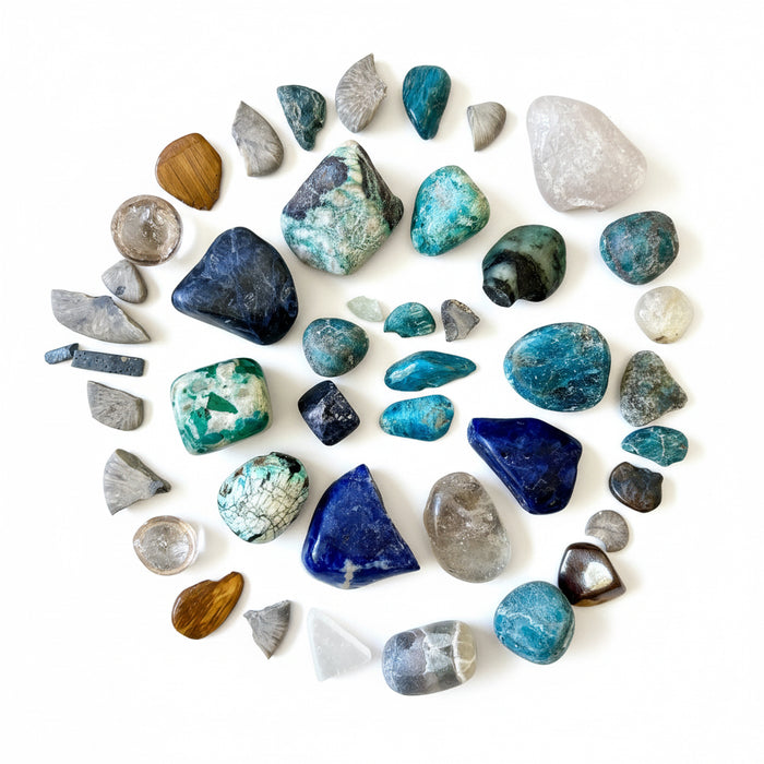 Crystal Tumbled Stone Bundle: Mandala Grid Wounded Warriors