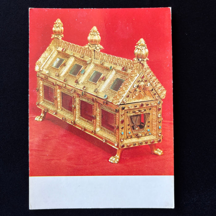 Vintage Postcard Gold Relic Church Museum Art Bendorf Sayn Germany Saint Simon