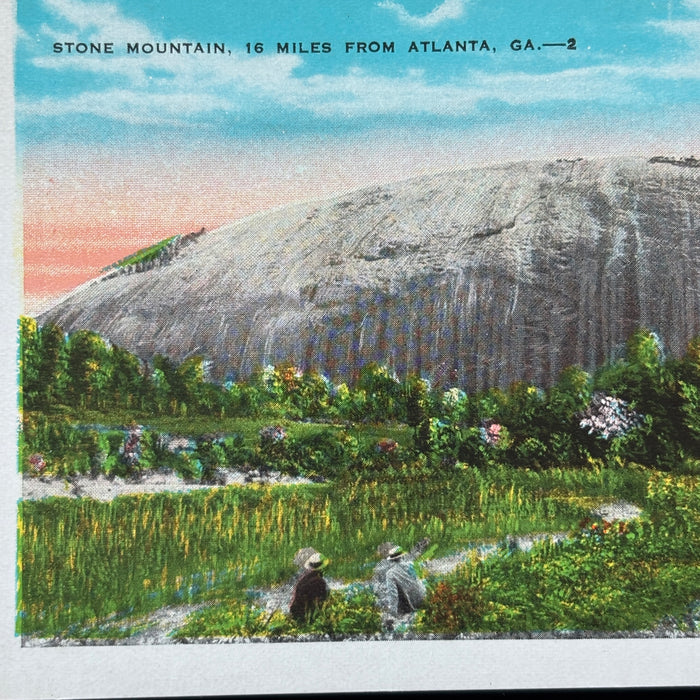 Vintage Postcard Lot 5 Stone Mountain Atlanta GA Historic Cars Mountain Monument