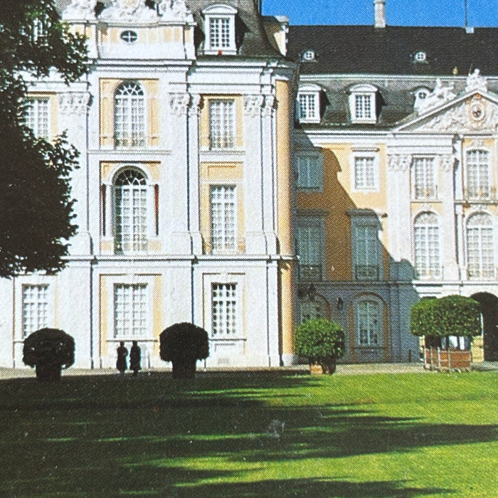 Vintage Postcard Schloss Garden Topiary Augustusburg Brühl Germany Palace UNESCO
