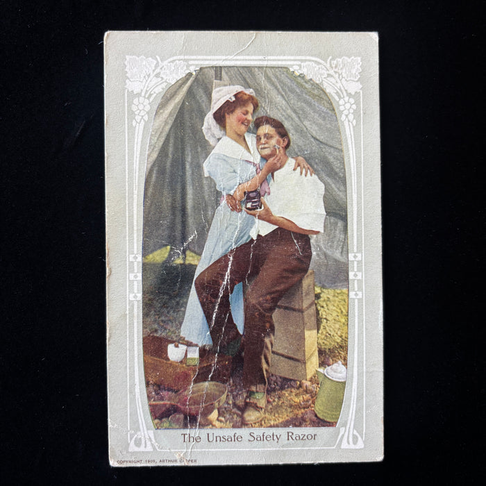 Antique Postcard 1910 RPO Pocatello Portland Oregon Umatilla Pendleton Shaving