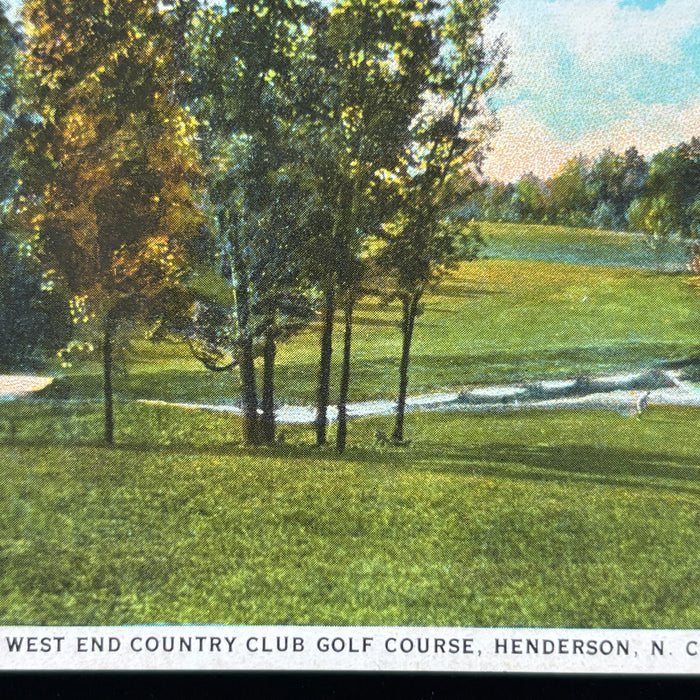 Vintage Postcard Lot Main Street Henderson NC Shop Signs Cars Golf Country Club