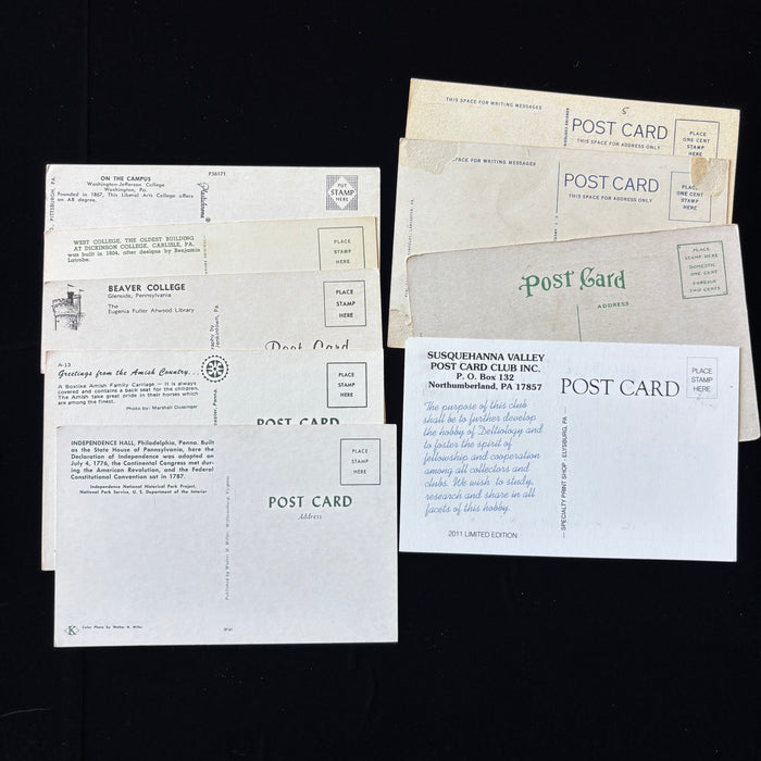 Vintage Postcard Lot Pennsylvania Lancaster Susquehanna Club Amish Hotel Horse