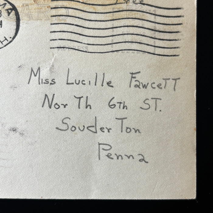 Vintage Postcard RPPC 1942 WW2 Military Mail Perry Institute Yakima WA Air Force