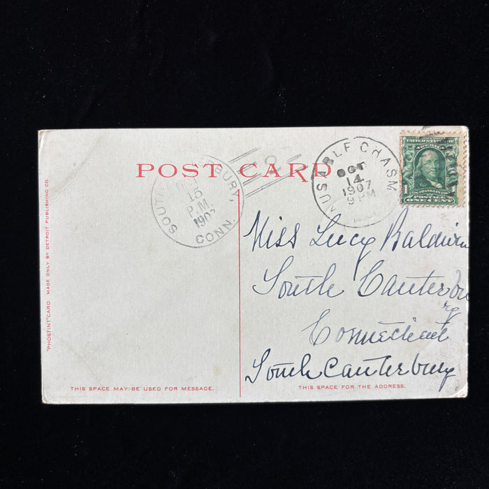 Antique Postcard 1907 Ausable Chasm NY Detroit Publishing Phostint River Gorge