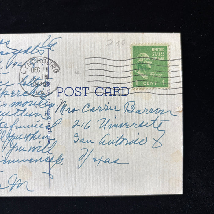 Vintage Postcard 1948 Funny Thing Poplar Forest Home Thomas Jefferson Lynchburg VA