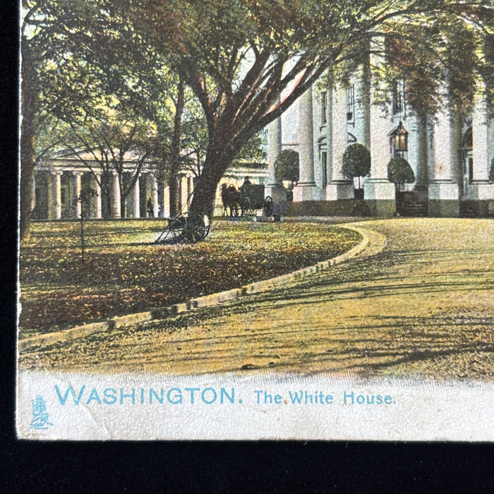 Antique Postcard 1909 Fishing Kids Washington DC White House Edwardian Iowa WA