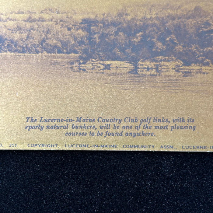 Vintage Postcard 1920s Switzerland Lucerne-in-Maine Country Club Golf Links