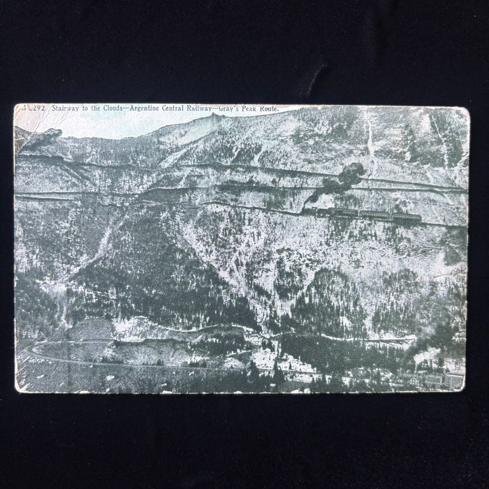 Antique Postcard Steam Train Argentine Central Railway Grays Peak Colorado