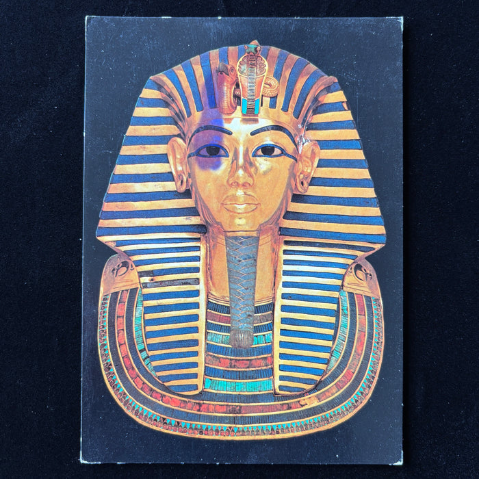 Vintage Postcard 1980 West To East Germany King Tut Berlin Exhibition Gold Mask