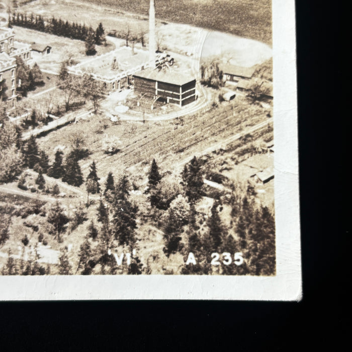 Vintage Postcard RPPC Aerial View St Michels Mission Christian Jesuit Spokane WA