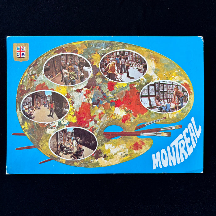 Vintage Postcard 1978 Deltiology Collector Montreal Canada Artist Palette Amable