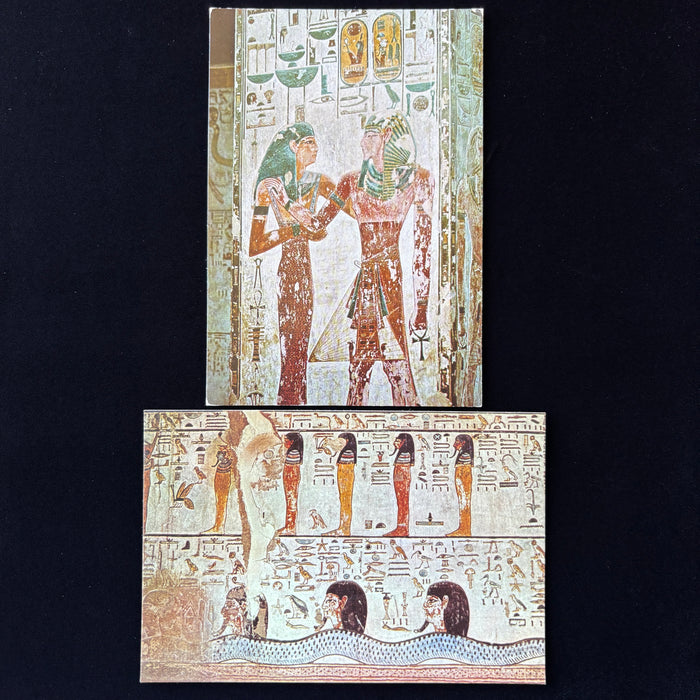 Vintage Postcard Lot Tomb Seti I King Horus Serpent Egyptian Mural Art Lot