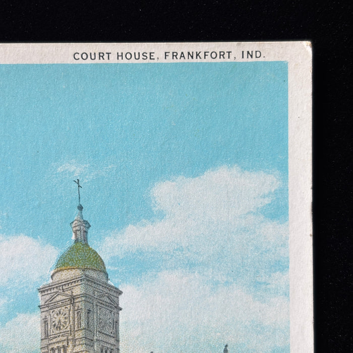 Vintage Postcard 1900s Frankfort Indiana Clinton County Court House Unused