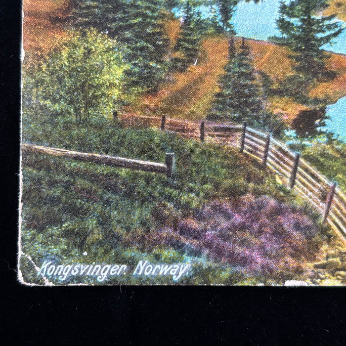Antique Postcard 1912 Kongsvinger Norway Scandanavian-American Denmark Wisconsin