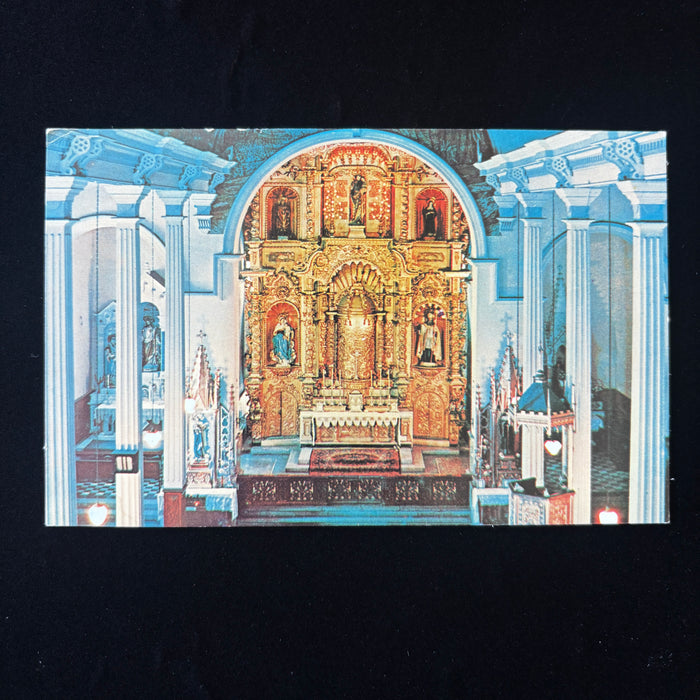 Vintage Postcard 1969 Knights of Columbus Panama Gold Altar Church Canal Zone