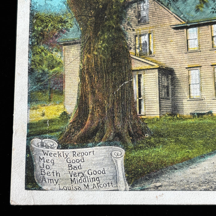 Antique Postcard 1920s Louisa May Alcott Orchard House Concord MA Little Women