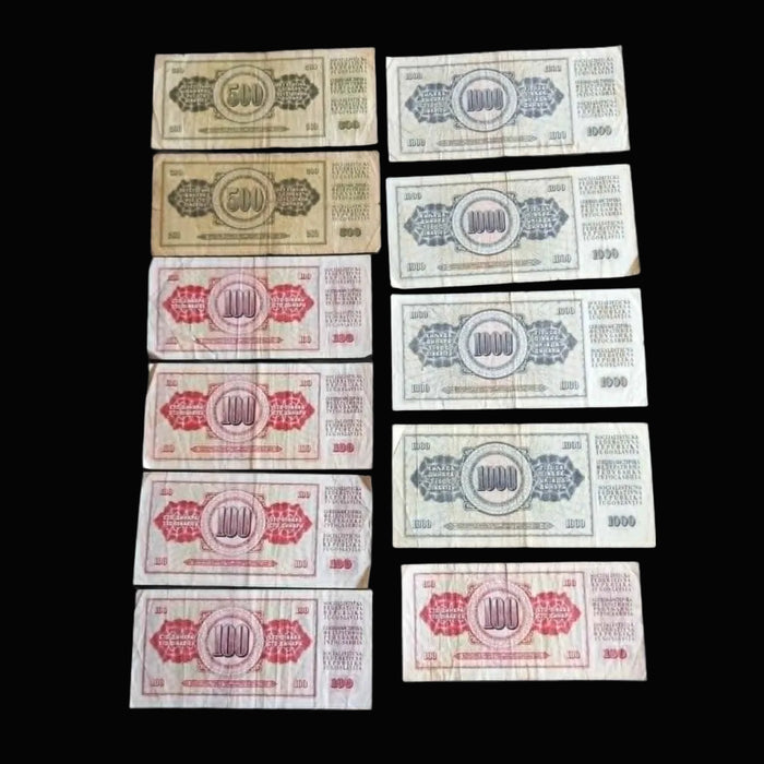 Vintage Banknote 29pc Europe Set Austria Germany Greece Hungary Turkey Yugoslavia Money