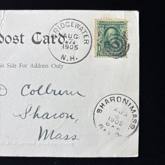 Antique Postcard 1905 Slick Time Newfound Lake Bristol NH Crescent Beach