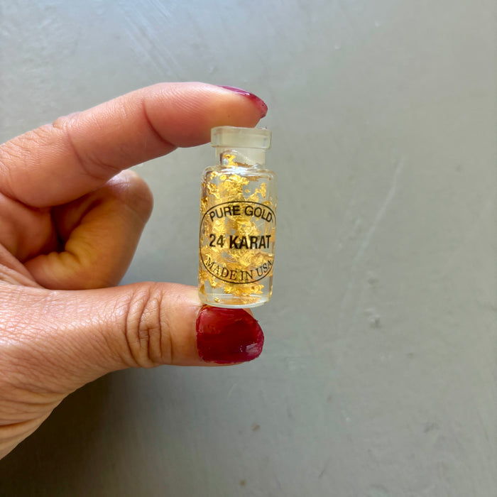 Crystal Gift Set: Jade Horse Charm, Lapis Pyramid, 24k Gold Vial