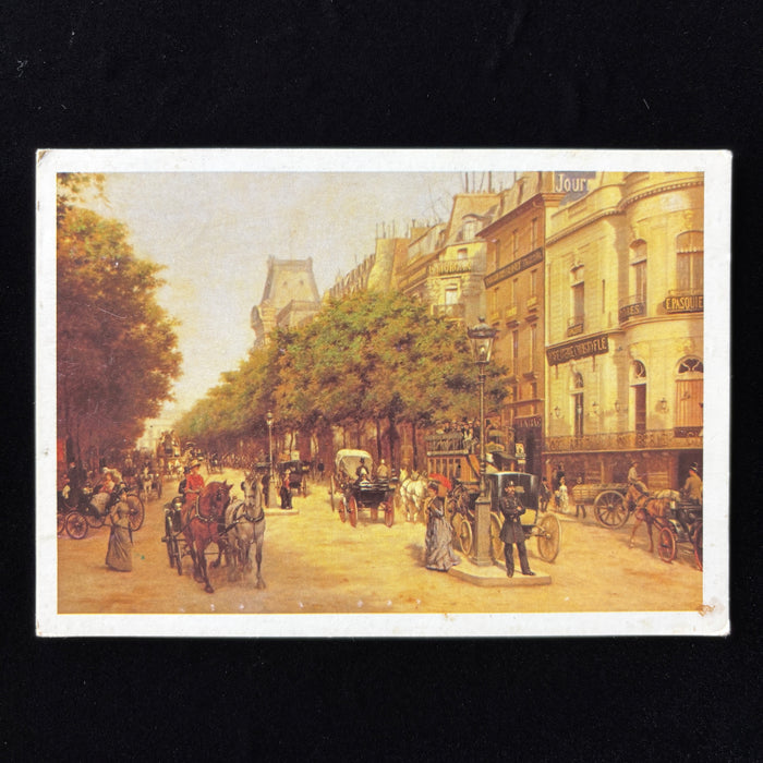 Vintage Postcard 1994 Radio Times Keith Floyd Giveaway Paris Street Horse Police
