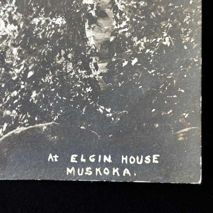 Vintage Postcard RPPC Muskoga Lake Cottage Country Canada Elgin House Landscape