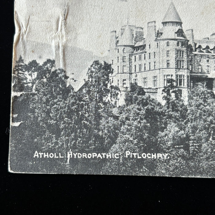 Antique Postcard 1909 Atholl Hydropathic Healing Fancy Dance Pitlochry Ireland