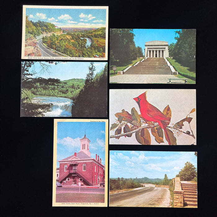Vintage Postcard Lot Kansas Road Trip Lincoln Memorial Cumberland Falls Cardinal