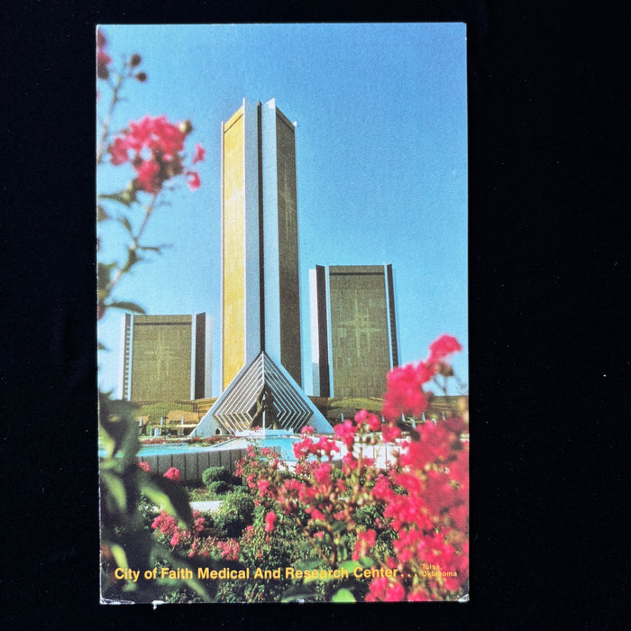Vintage Postcard Oklahoma City Faith Tulsa Healing Hands Religious Architecture