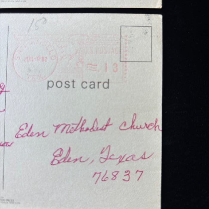 Vintage Postcard 1982 Set St Johns Hospital Texas Parishioner Notification Lot