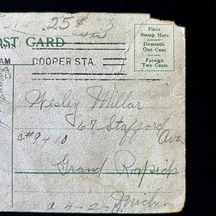 Antique Postcard 1911 Dandy Deltiology Fishermen Root River Racine Wisconsin