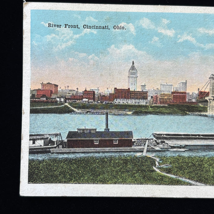 Vintage Postcard Lot Ohio Cincinnati Cleveland Court House Cars River Boats