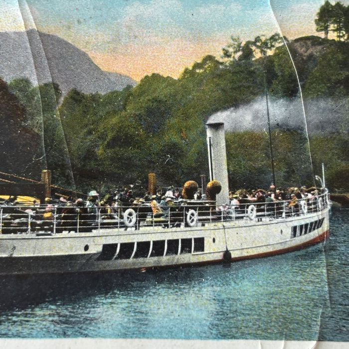 Vintage Postcard 1926 Trossachs Sir Walter Steamer Ship Scotland Selby Yorkshire