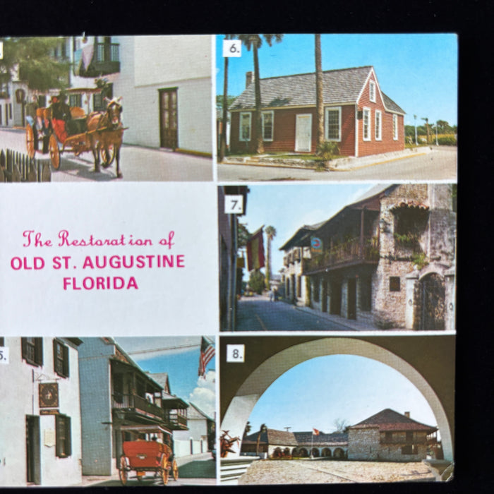 Vintage Postcard Lot St Augustine Florida Aviles Spanish Quarter Horse Buggy
