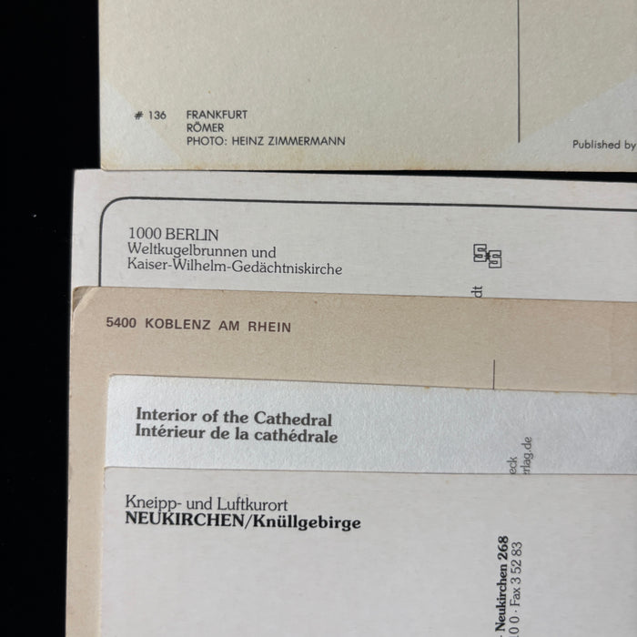 Vintage Postcard Lot Germany Cold War Berlin Frankfurt Trier Koblenz Travel Set