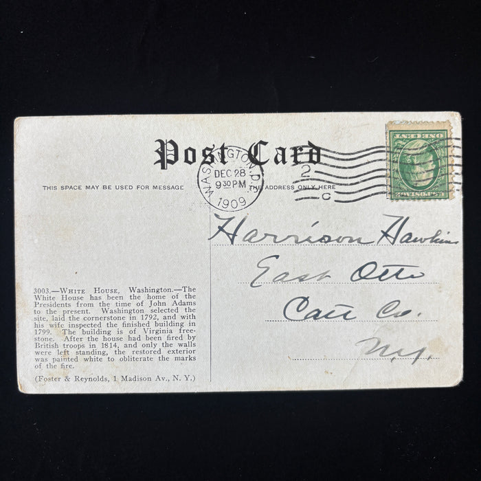 Antique 1909 Postcard White House Fountain Souvenir Posted East Otto Catt Co NY